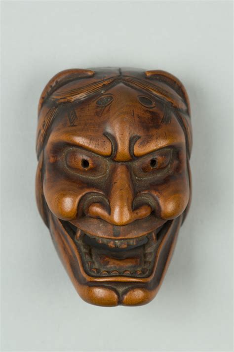 Netsuke Of Noh Mask Hannya Japan Edo Period 16151868 The
