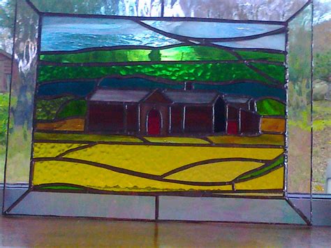 Stained Glass Farm Buildings Glass Design Glass Stained Glass