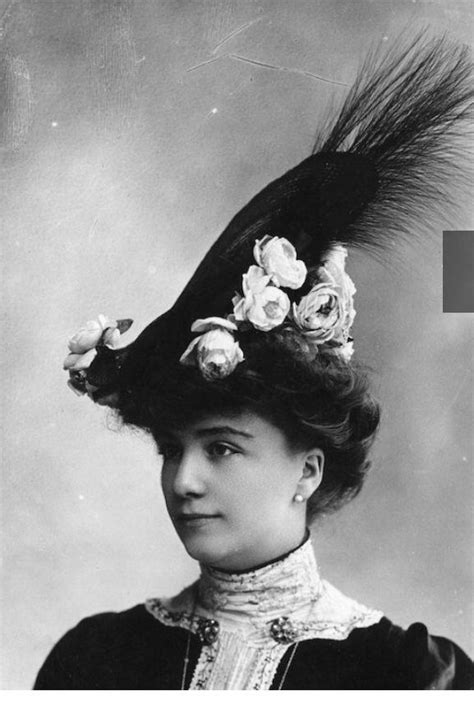 1900s Feathered Hat For Women Edwardian Hat High Hat Victorian Hats