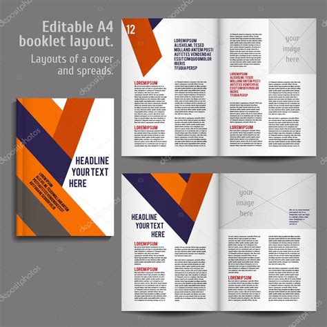 A4 Book Layout Design Template Stock Vector Image By ©mashabr 80759460