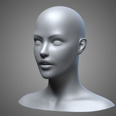 Female Head 3 3d Model Modelado De Personajes Tutorial De Anatomía