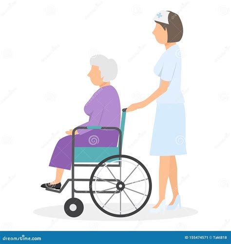 Man Pushing Wheelchair Cartoon Vector Cartoondealer Com