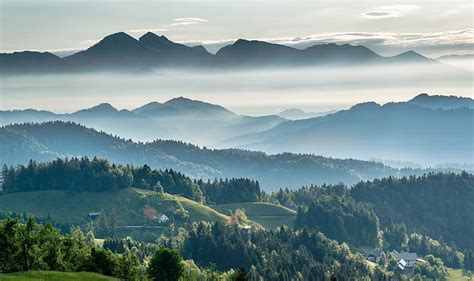 Misty Mountain Graphy Haze Mountains Nature Clouds Mist Fog