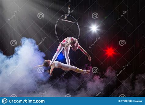 Circus Actress Acrobat Performance Stock Image Image Of Black