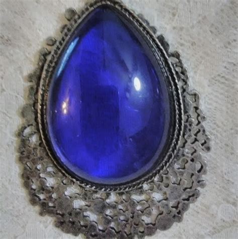 Jewelry New Large Blue Cabochon Necklace Poshmark