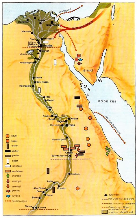 Egypte Oude Rijk En Het Middenrijk 3100 1600 V Chr Bron Sesam