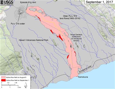 New Usgs Map Locates Lava Breakouts On Flow Field
