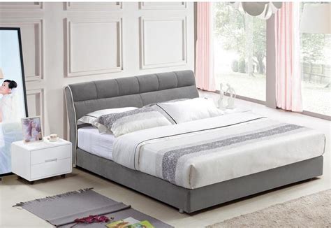 All the bedroom design ideas you'll ever need. 2021 CLOTH ART BED MODERN STYLE GRAY SIMPLE FASION DOUBLE ...