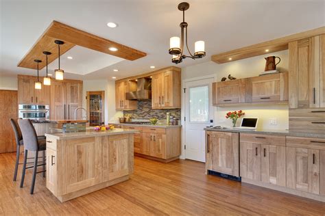See more ideas about kitchen cabinets, birch kitchen cabinets, kitchen design. Contemporary Kitchen with Quartz Countertops and Red Birch ...