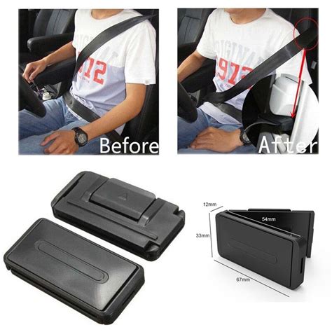 2x black car seat belt comfort strap adjuster support clip improve safety aid gb vehicle parts