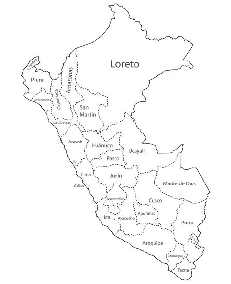 Mapa Del Perú Mapa Político Del Perú Y Mapas Del Perú Para Colorear
