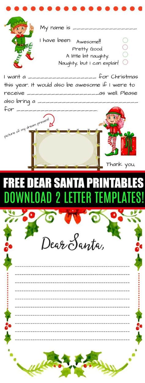 Look at our professional cover letter examples, and learn how to easily create your own (for any job). Dear Santa Fill In Letter Template | Santa letter template ...