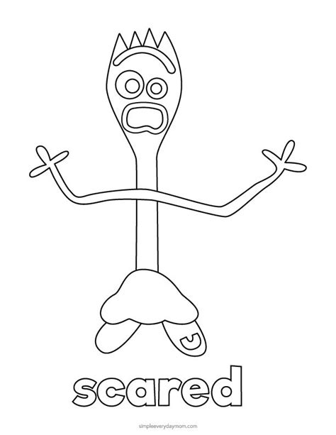 20 toy story pictures to print and color: Toy Story 4 Forky Coloring Pages For Kids | Printable ...