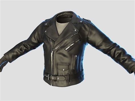 Black Leather Jacket 3d Model Cgtrader