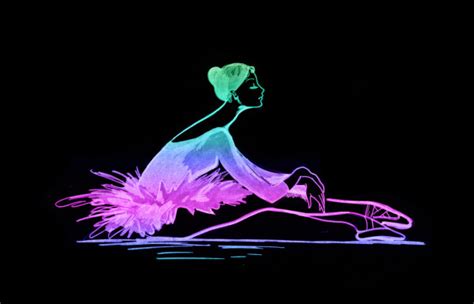 Colored Ballet Dancer Silhouette — Stock Photo © Elightshow 2225370
