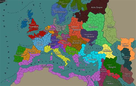 Alternate History Europe 2285 X 1440 Oc Cartografia História