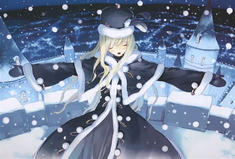 Winter Snow Anime Girls Alice In Wonderland Hd