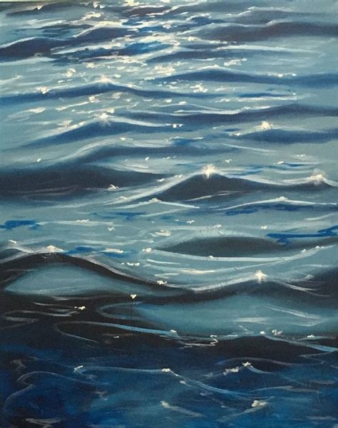 Acrylic Painting Original Art Water Art Ocean Waves Painting Ocean Painting