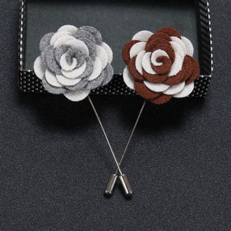 Buy Mdiger Flower Lapel Pin Handmade Fabric Brooch