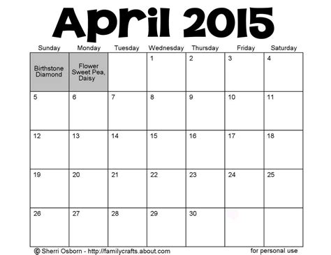 April Holidays Calendar With Week Numbers Free Printable Weekly