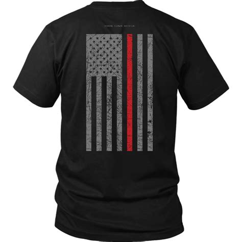 Firefighter Thin Red Line Usa Flag Shirt Thin Line Style