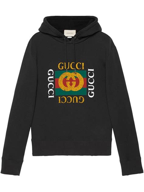Gucci Logo Print Hoodie Farfetch Sweatshirts Hoodie Print Hooded