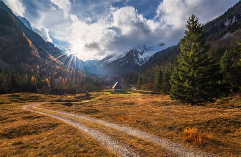 Country Road Zadnja Trenta Valley Slovenia By Aleš Krivec On