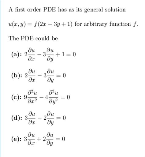 Solved Pdes Partial Differential Equationsa First Ord