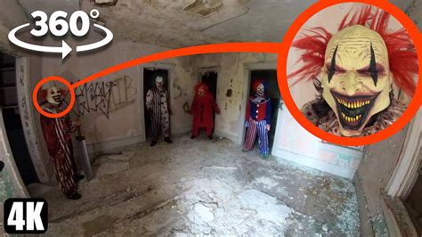 Scary Killer Clowns Live In This Haunted Abandoned House 360° Camera