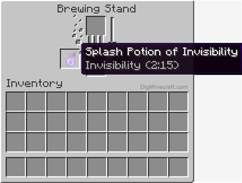 How To Make A Potion Of Invisibility Mc