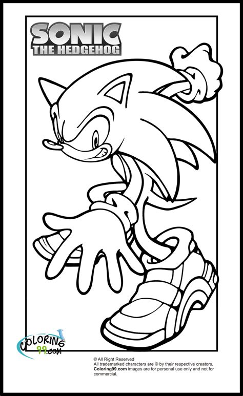 Sonic Coloring Pages Team Colors