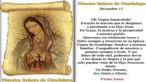 Oracion Virgen De Guadalupe Youtube