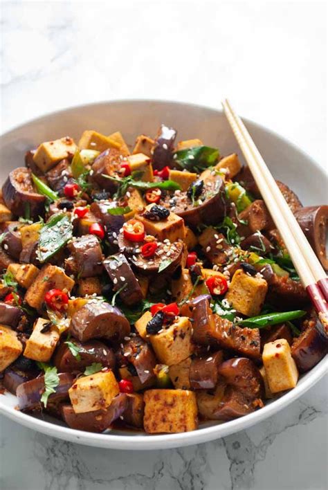 Spicy Black Bean Tofu And Eggplant Is Easy And Flavourful Plant Based