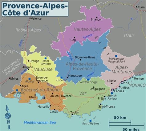 Provence Map France Map Wine Map Provence