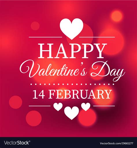 Happy Valentines Day 14 February White Heart Light