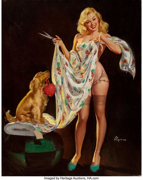 Gil Elvgren American 1914 1980 I M Just Trying It For Sighs Lot 71130 Heritage Auctions