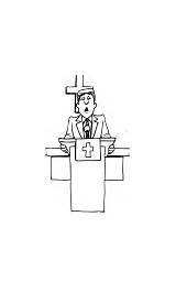 Preacher Clipart Preaching Occupations Crosses Clip Cartoons Terms Cartoon Lectern Lecterns Male Cross Churches Church Preach Males Man sketch template