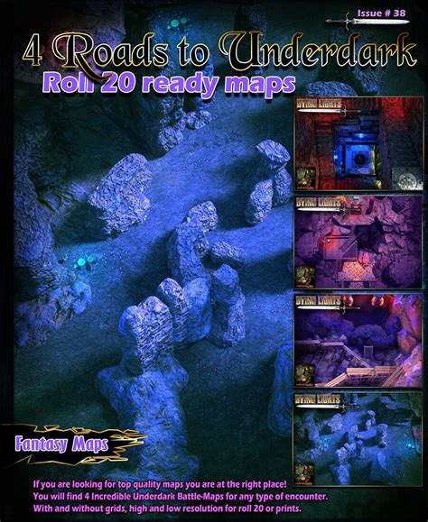 4 Roads Of The Underdark Battle Maps Map Alchemists