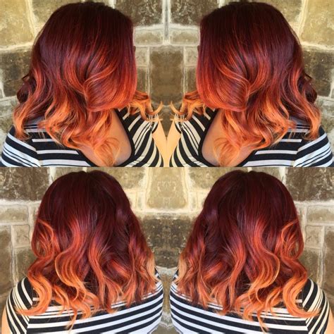 See more ideas about orange hair, ombre hair, orange ombre. blood orange ombre copper hair | The ART of Hair ...