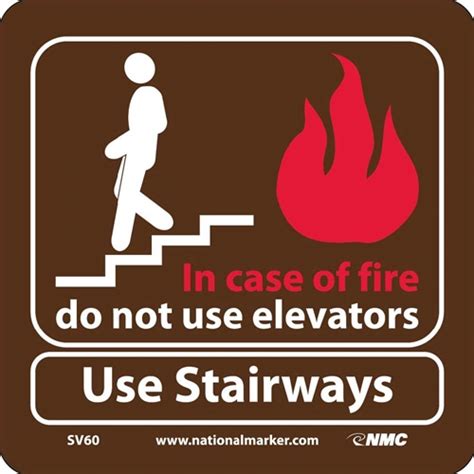 In Case Of Fire Do Not Use Elevators Sign Sv60