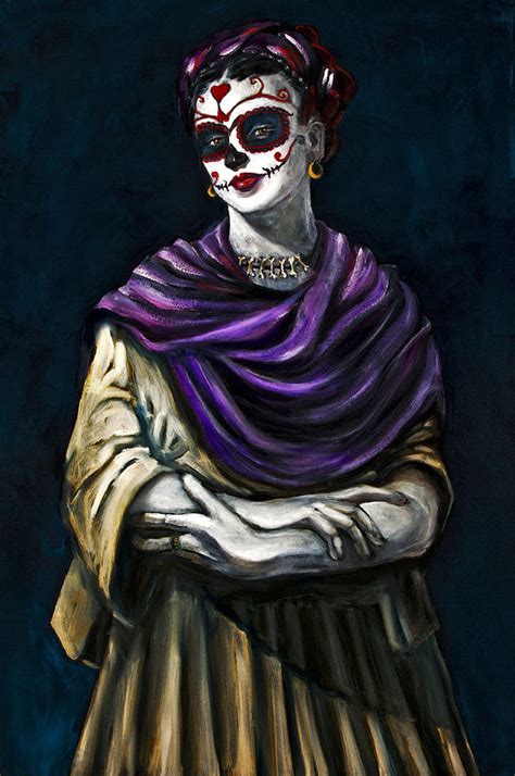 Frida Kahlo Day Of The Dead Painting By Jennifer Cahoon Fine Art America