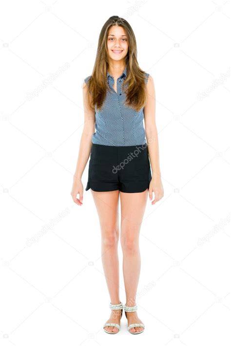 Full Teenage Girl Standing — Stock Photo © Ambrophoto