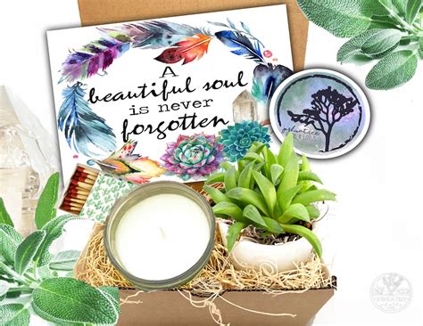 A Beautiful Soul Is Never Forgotten Succulent And Candle Gift Etsy
