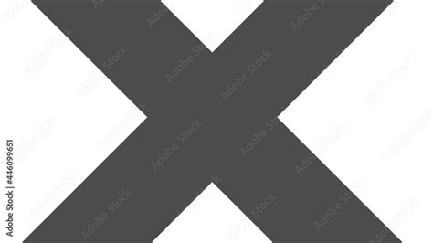 Animated Grey Colored Cross Sign Animated X Mark In Alpha Channel