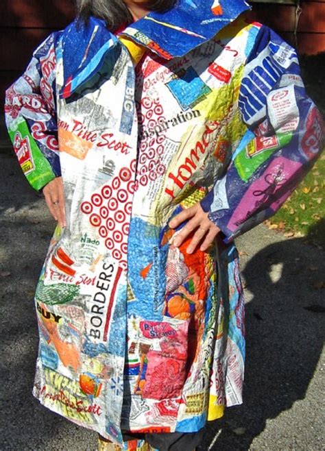 Plastic Bag Coat Upcycle Clothes Recycled Plastic Bags Clothes Plastic