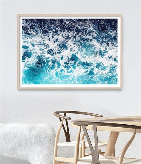 Aerial Ocean Wall Art Ocean Waves Print Surf Photography Print
