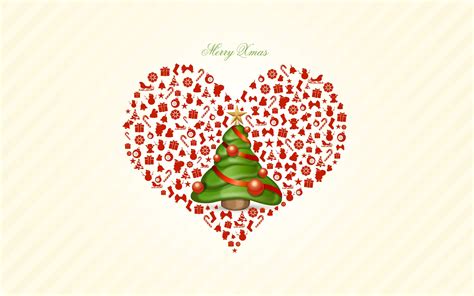 Merry Christmas Heart Love Wallpaper 1920x1200 26534