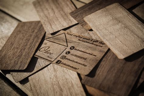 Set of 10 Wood Business Cards | Modern Business Card | Custom Business Card | Business Card Design