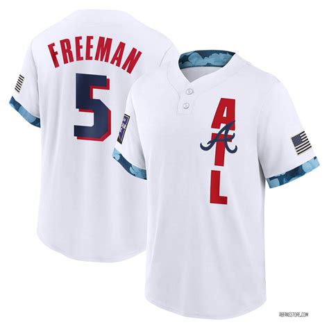 Game Freddie Freeman Mens Atlanta Braves White 2021 All Star Replica