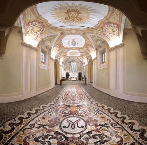 Seminato e mosaico alla veneziana Nostra Signora dell'Orto Gaiazza Ceranesi Genova - Vigo Mosaici
